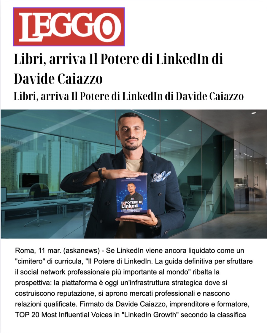 Leggo: arriva Il Potere di LinkedIn
