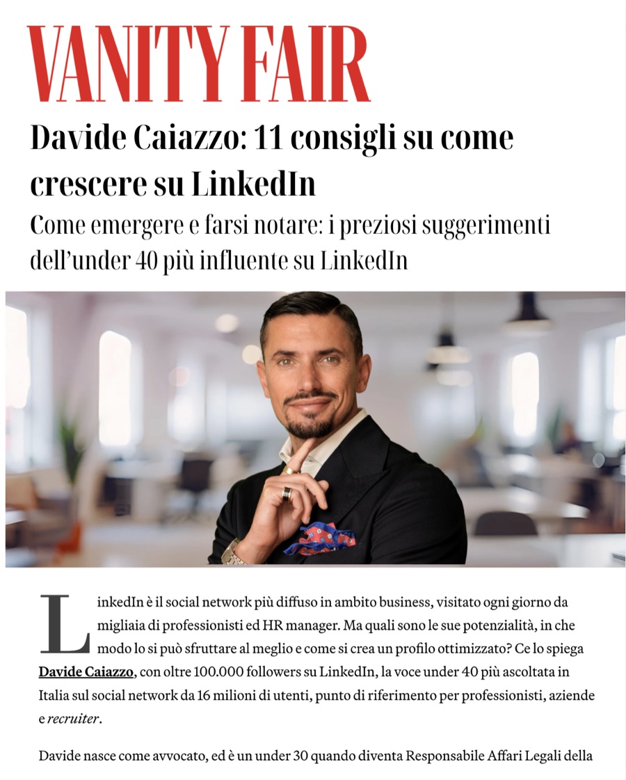 Vanity Fair: 11 consigli per crescere su LinkedIn